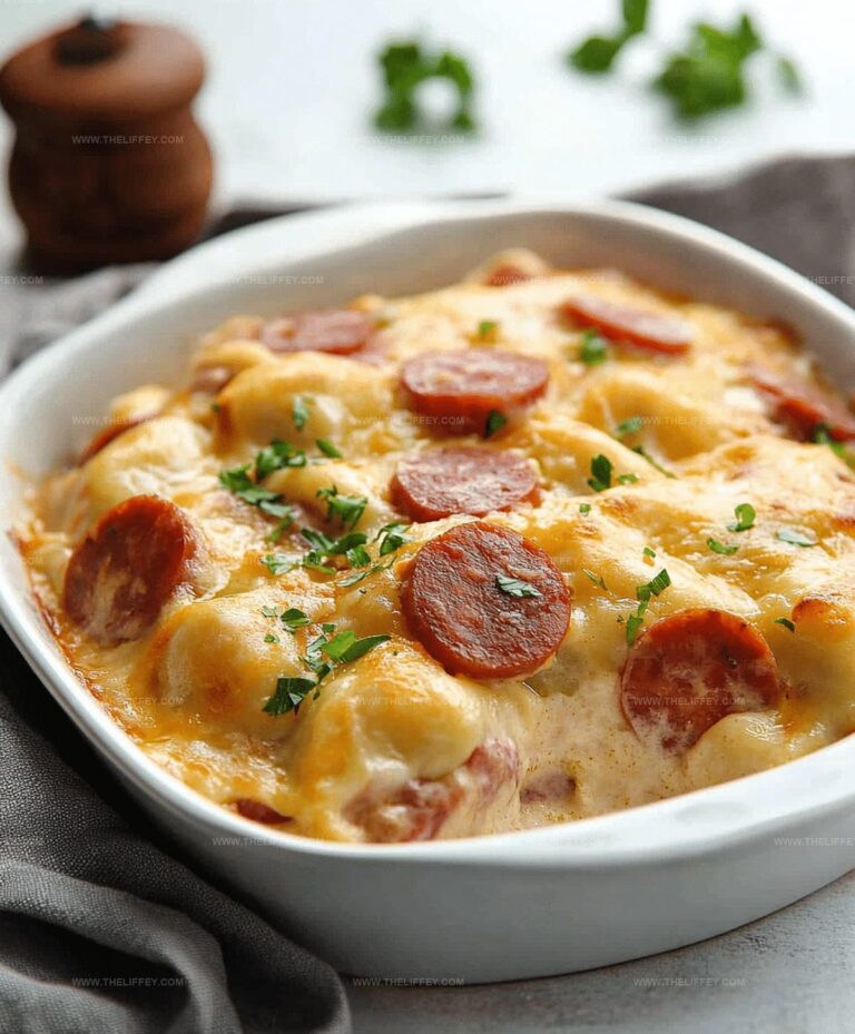 Hearty Pierogi Casserole With Kielbasa Recipe