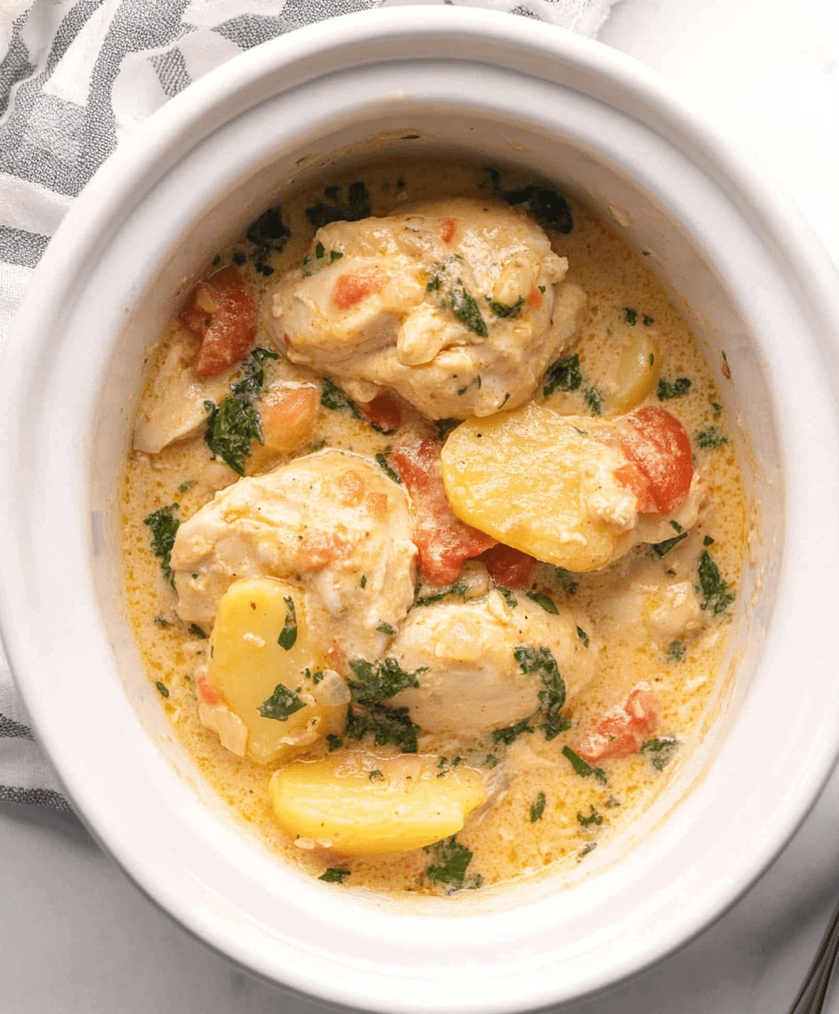 Italian Crockpot Chicken And Potatoes Recipe