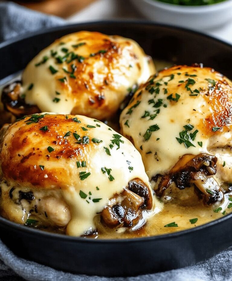 Savory Garlic Butter Mushroom Stuffed Chicken Recipe