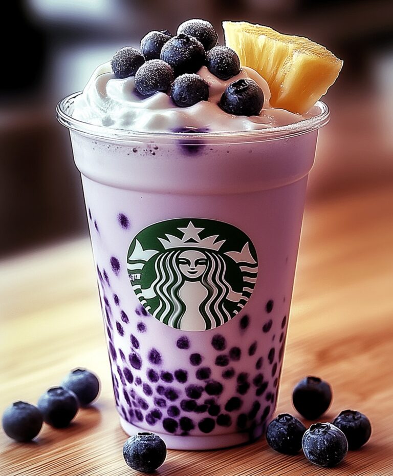 Pineapple Blueberry Frappuccino Recipe