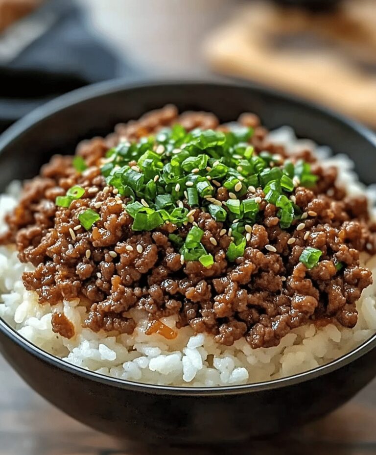 Quick Korean Ground Beef Bowl Recipe