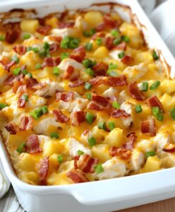 Creamy Chicken Bacon Ranch Casserole With Potatoes Recipe
