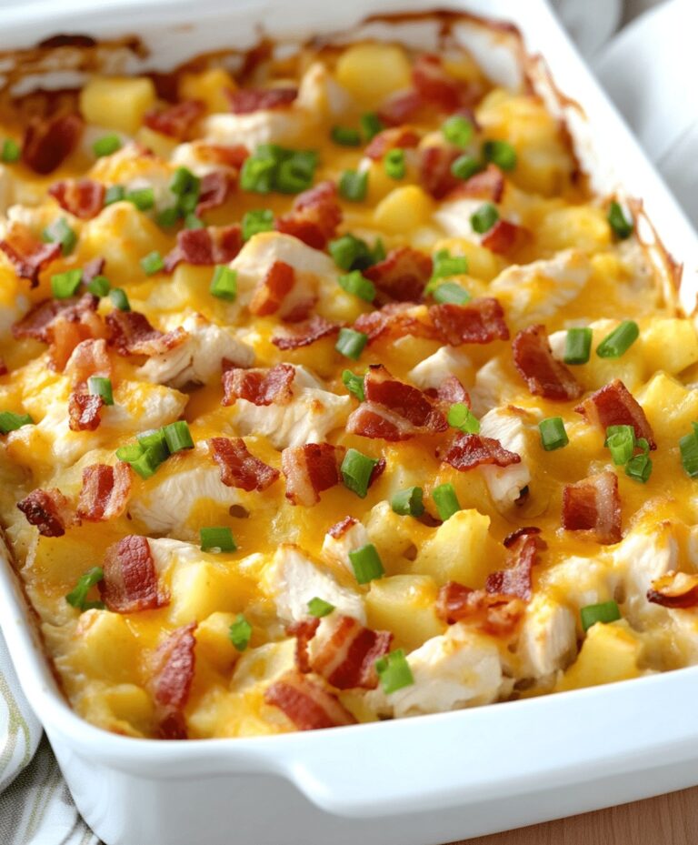 Creamy Chicken Bacon Ranch Casserole With Potatoes Recipe