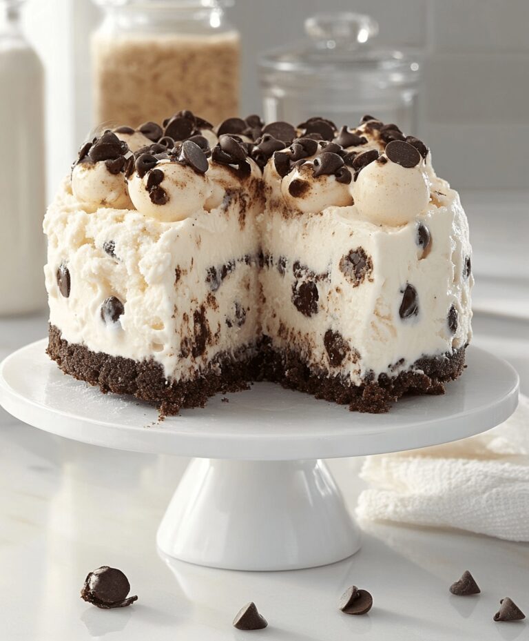 Chocolate Chip Cookie Dough Ice Cream Cake Recipe
