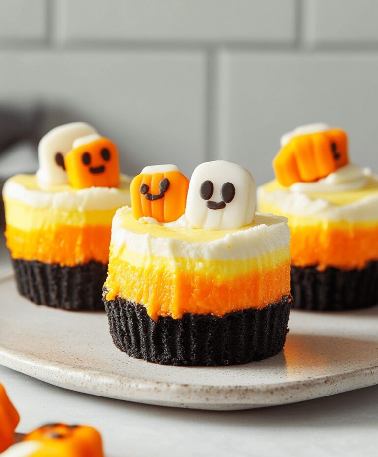 Creative Mini Candy Corn Cheesecakes Recipe