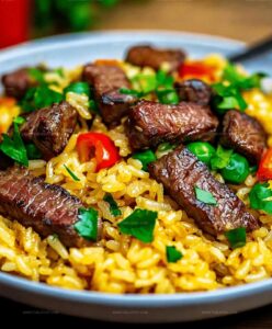 Quick Garlic Butter Steak Fried Rice Recipe