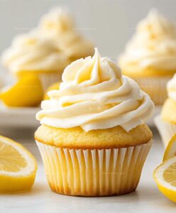 Moist Lemon Cupcakes with Vanilla Frosting Recipe