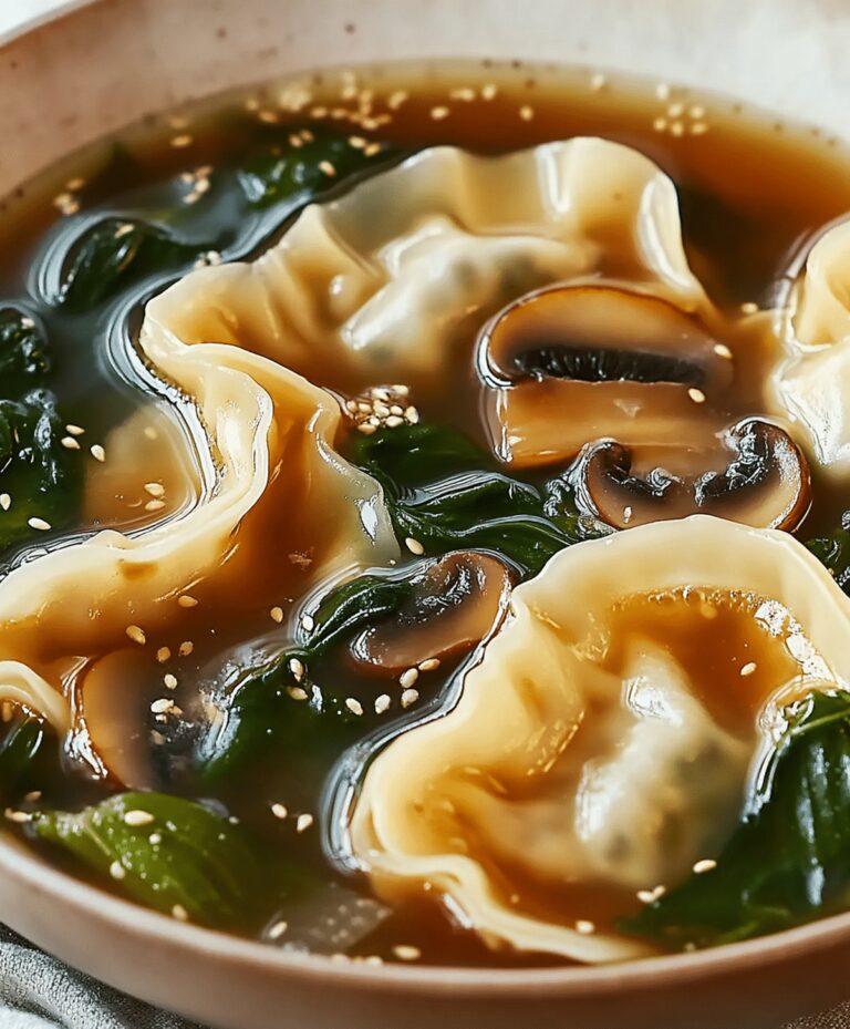 Cozy Potsticker Soup With Mushrooms & Bok Choy Recipe