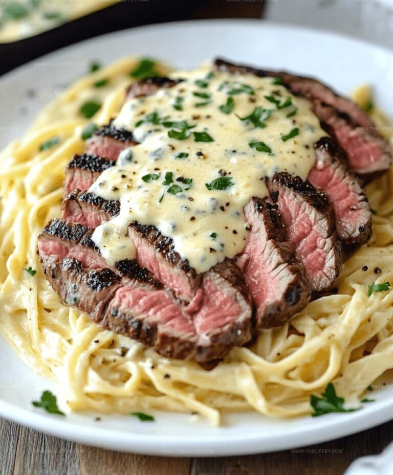Mouthwatering Steak Gorgonzola Alfredo With Rich Parmesan Sauce Recipe