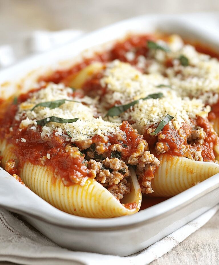 Hearty Stuffed Shells With Meat And Cheese Recipe