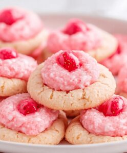 Romantic Strawberry Kiss Cookies Recipe