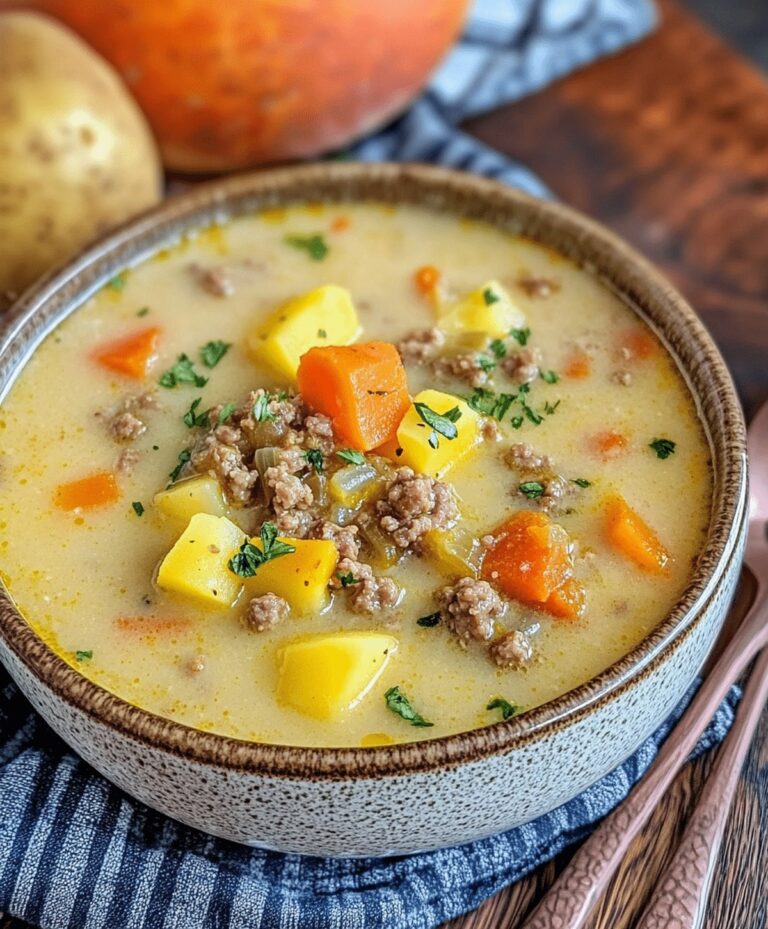 Simple Hamburger Potato Soup Recipe
