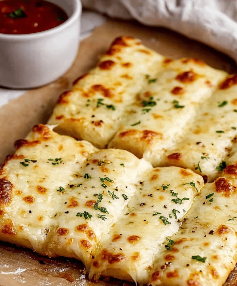 Crispy Cheesy Garlic Breadsticks Recipe