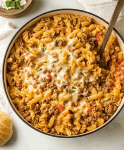 Quick One-Pot Cheeseburger Pasta Recipe