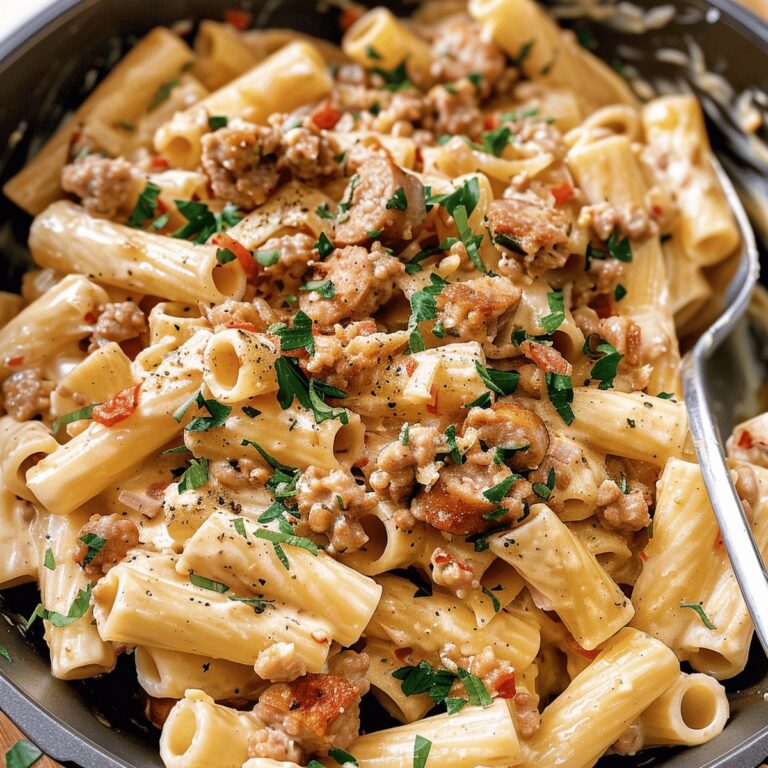 Creamy Tuscan Sausage Pasta Recipe