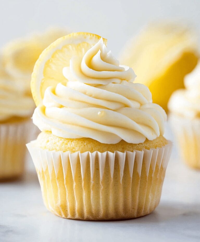Zesty Lemon Cupcakes with Vanilla Frosting Recipe