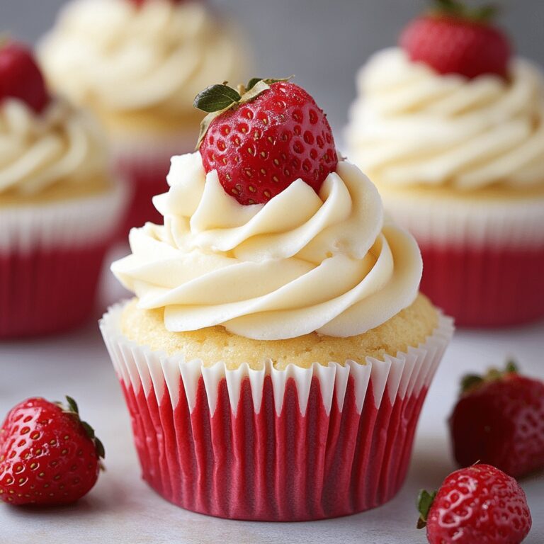 Irresistible White Chocolate Strawberry Cupcakes Recipe