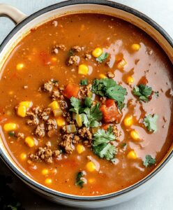 Ground Beef Enchilada Soup Recipe