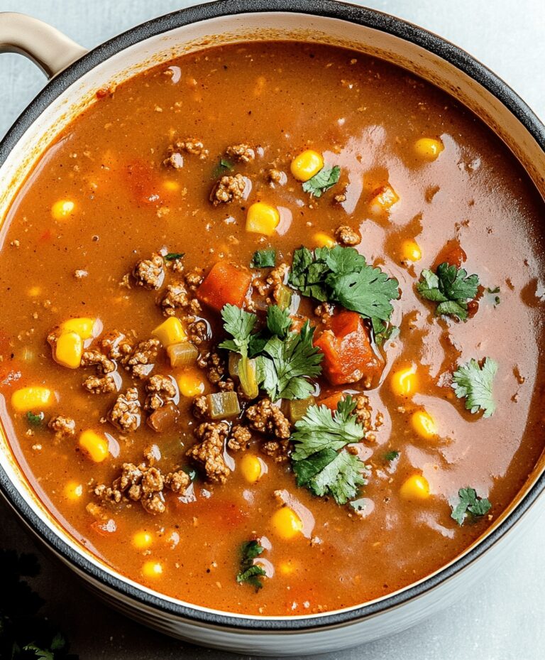 Ground Beef Enchilada Soup Recipe