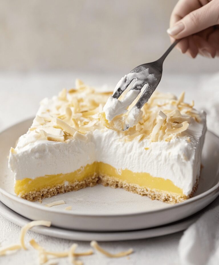 No-bake Coconut Cream Lush Dessert Recipe