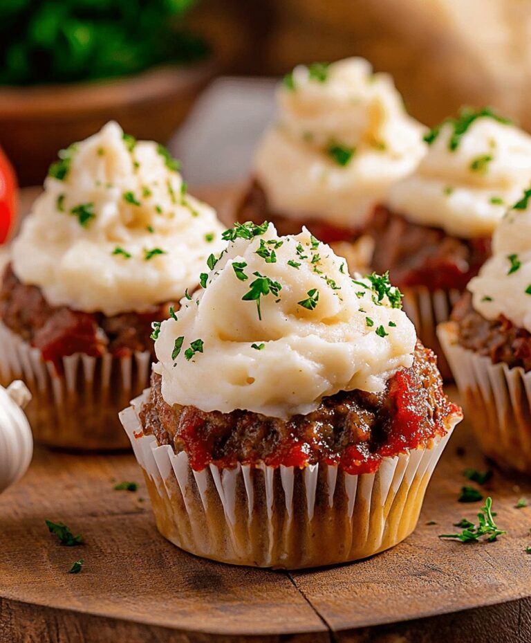 Savory Mini Meatloaf Muffins With Mashed Potato Frosting Recipe