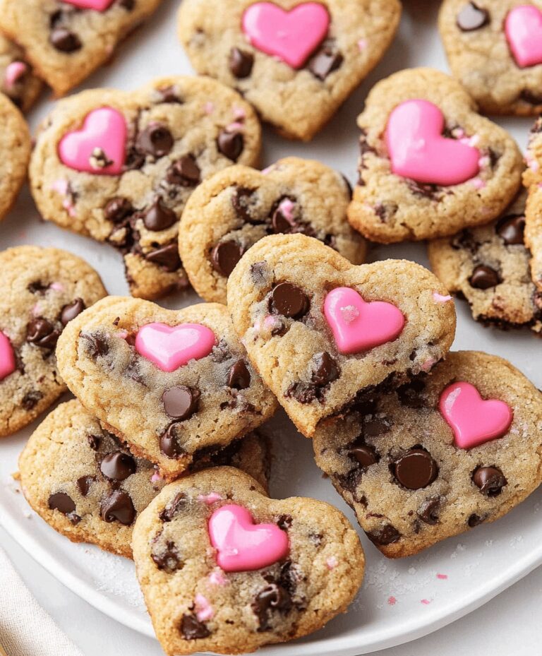 Heart-shaped Chocolate Chip Cookies Recipe