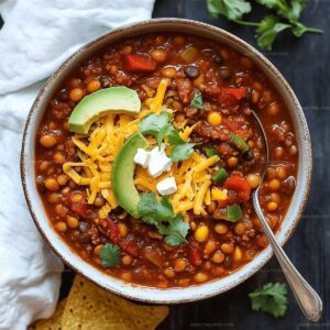 Hearty Slow Cooker Lentil Taco Chili Recipe