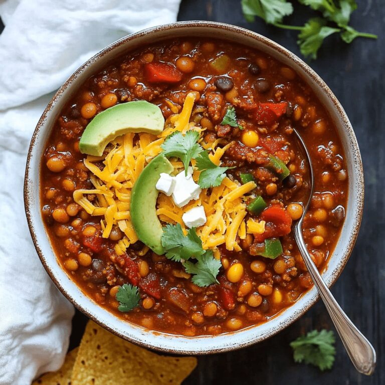 Hearty Slow Cooker Lentil Taco Chili Recipe