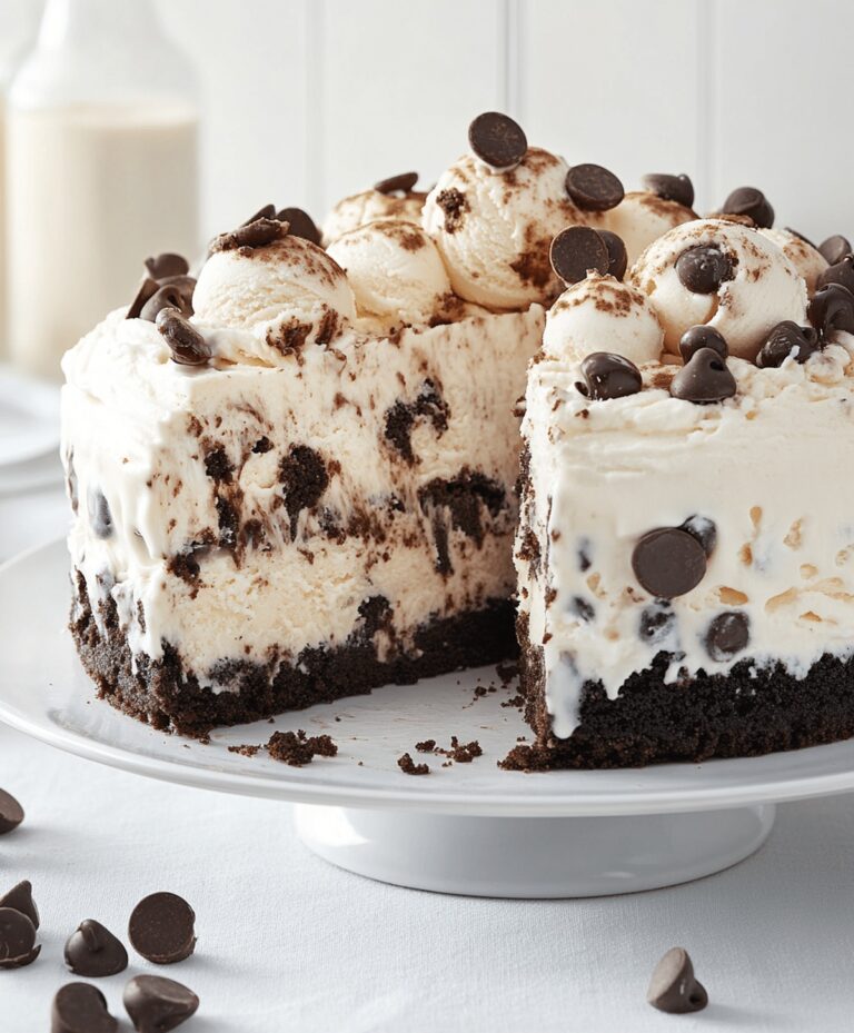 Delightful Chocolate Chip Cookie Dough Ice Cream Cake Recipe