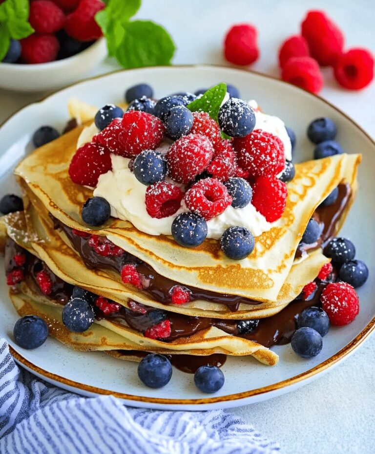 Nutella Cream-filled Crepes Recipe