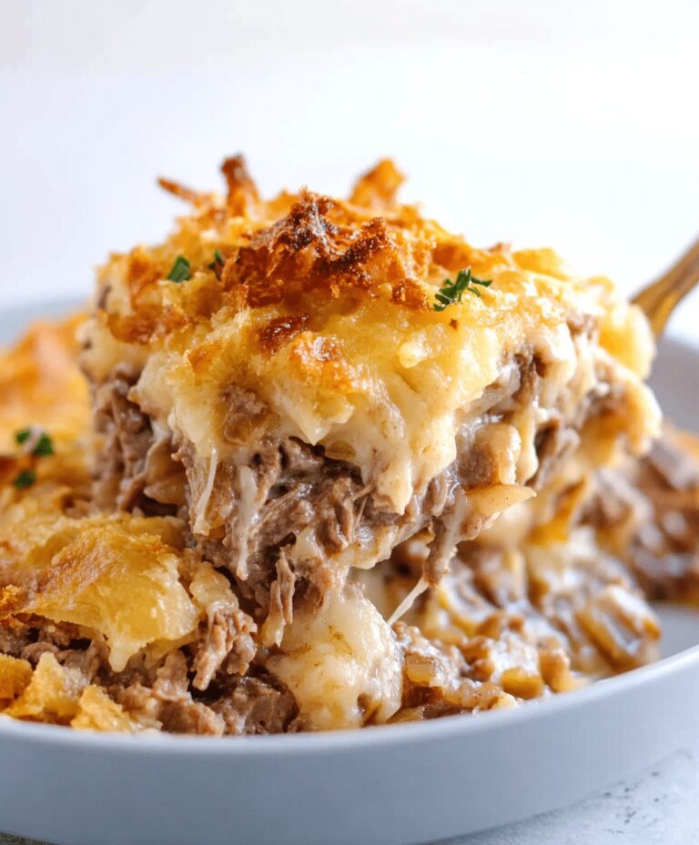 Easy French Onion Beef Casserole Recipe