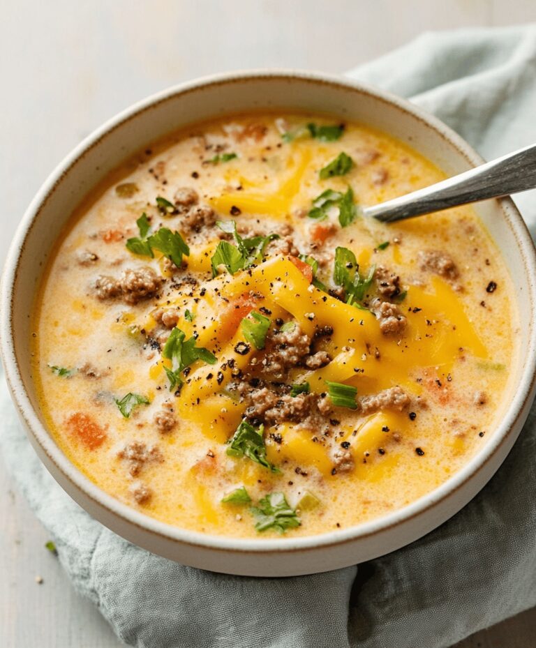 Delicious Cheeseburger Soup Recipe