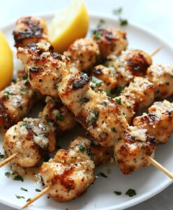 Garlic Parmesan Chicken Skewers Recipe