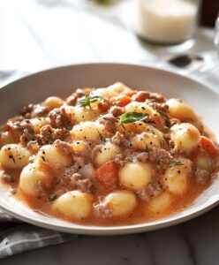 Savory Ground Beef Gnocchi Recipe