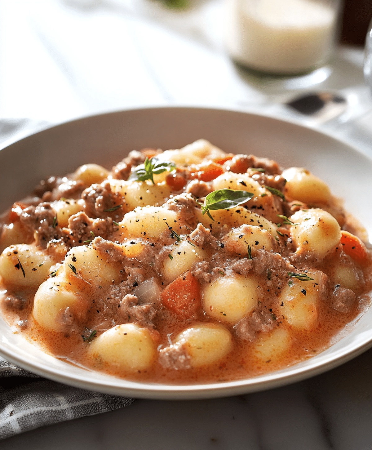 Savory Ground Beef Gnocchi Recipe