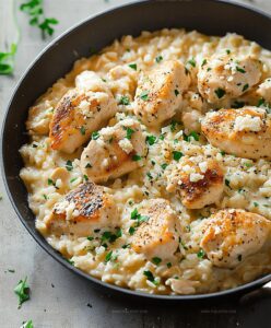 Quick One-Pan Delicious Parmesan Chicken & Rice Recipe