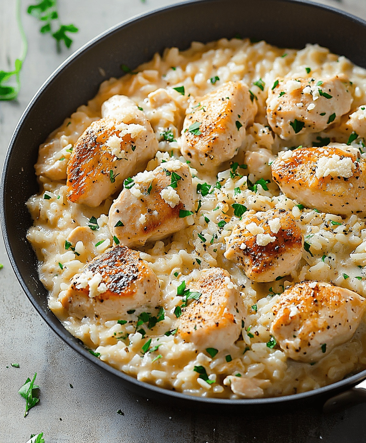 Quick One-Pan Delicious Parmesan Chicken & Rice Recipe