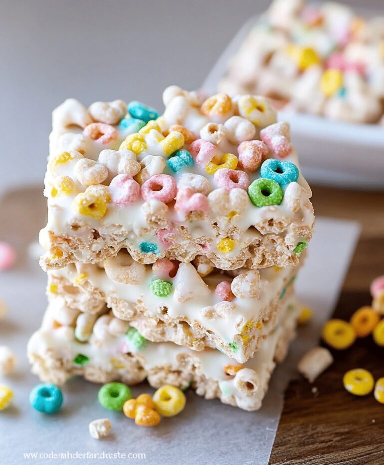 Quick White Chocolate Lucky Charms Treats Recipe