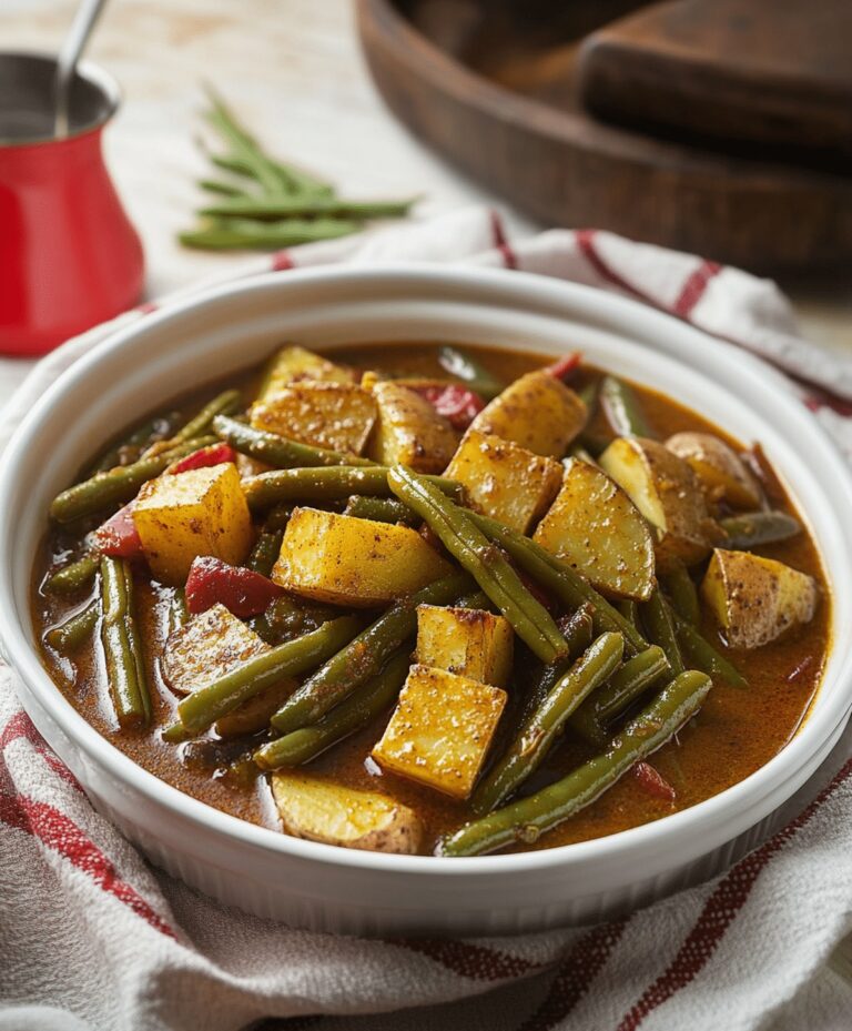Cajun Smothered Green Beans & Potatoes Recipe
