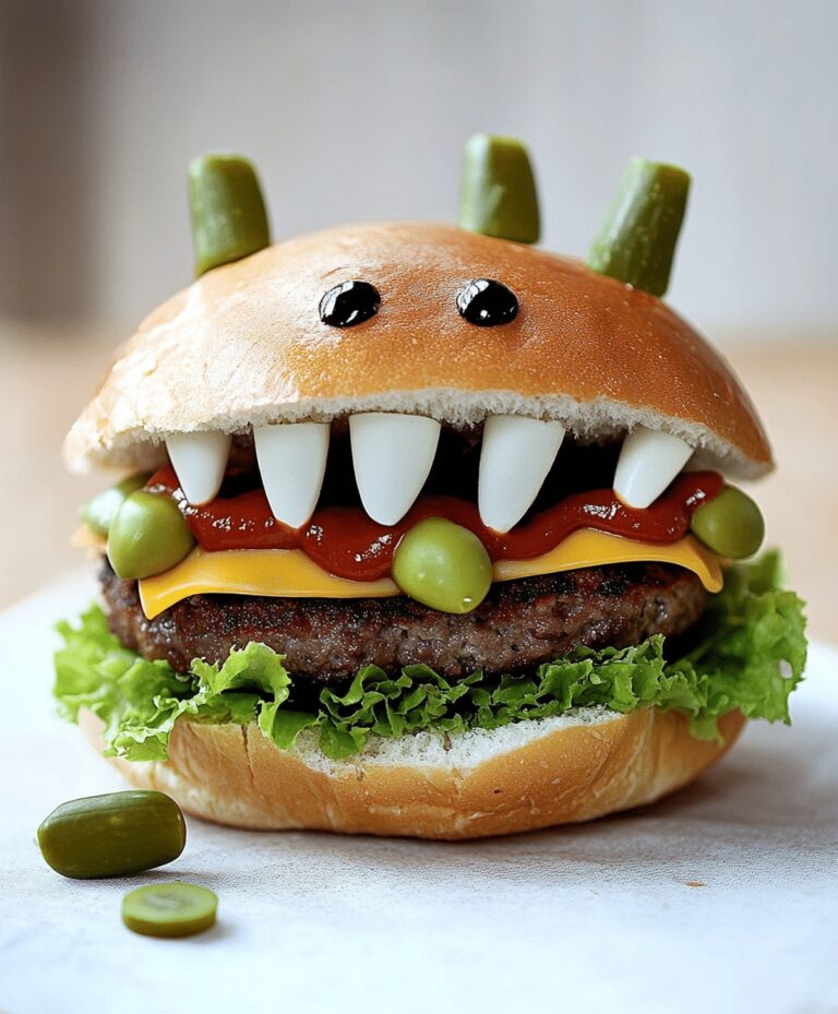 Spooky Halloween Monster Burgers Recipe