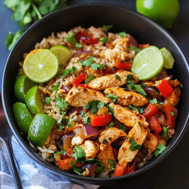 Chicken Fajita Rice Bowl Recipe