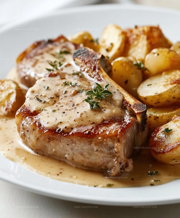 Crispy Garlic Parmesan Pork Chops With Cheesy Scalloped Potatoes Recipe