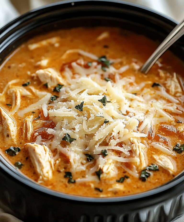 Slow Cooker Hearty Chicken Parmesan Soup Recipe