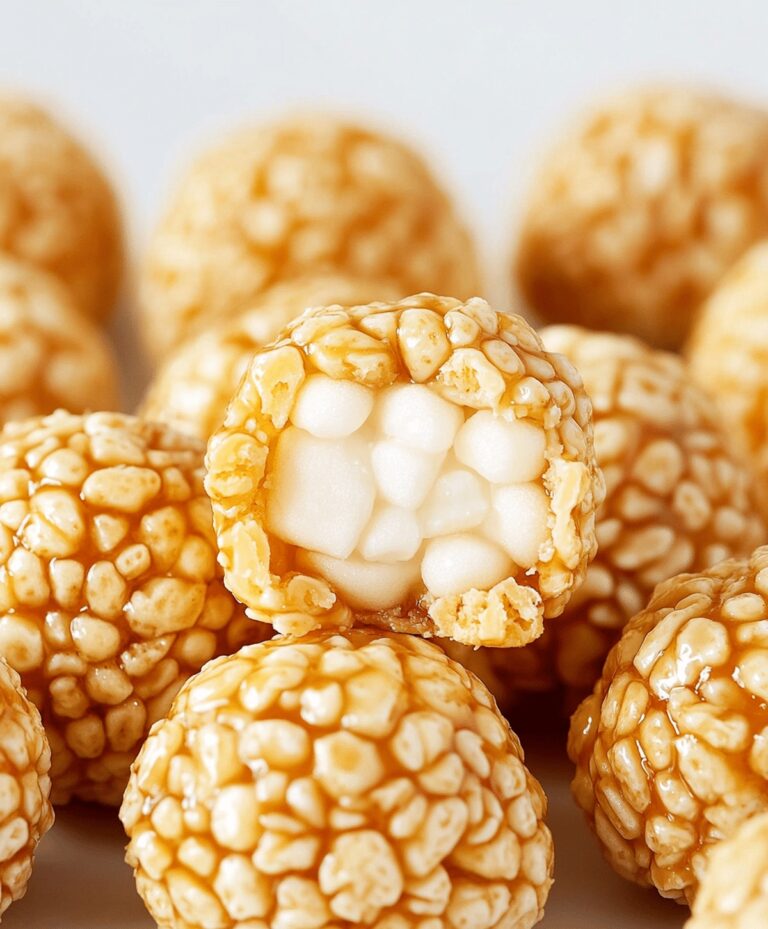 Caramel Marshmallow Rice Krispie Balls Recipe