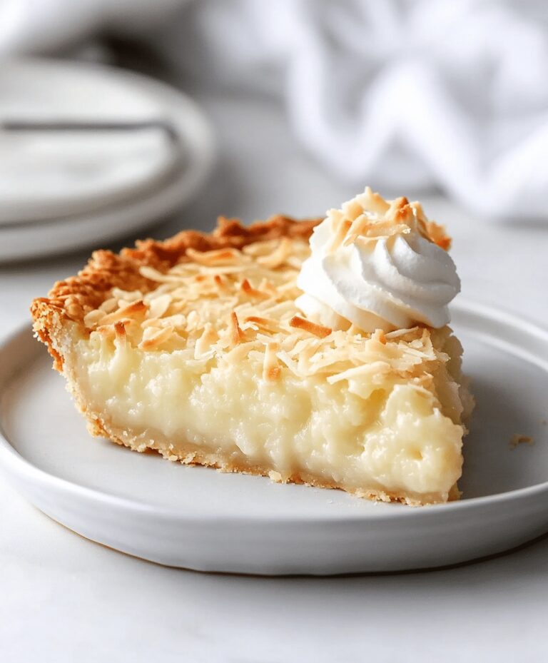 Creamy Coconut Pie Recipe