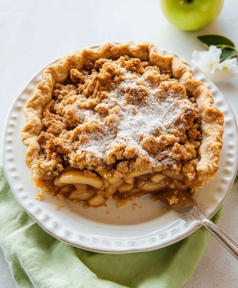 Rustic Apple Crumble Pie Recipe