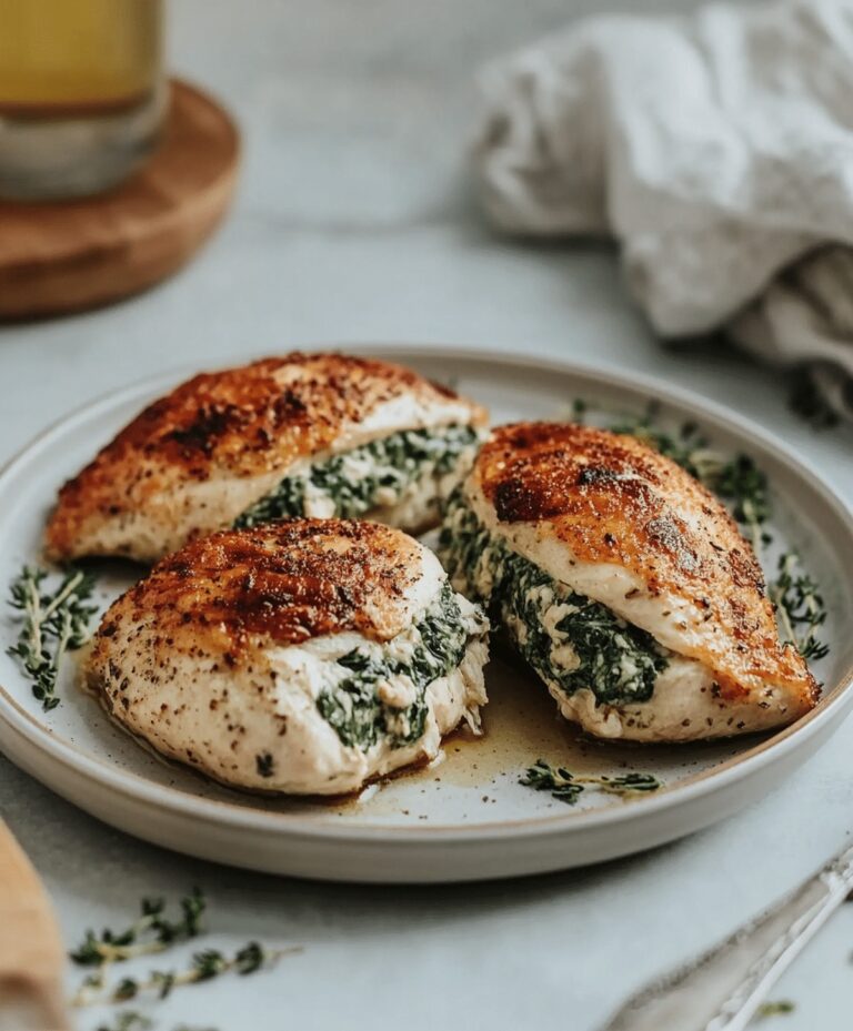 Healthy Spinach Stuffed Chicken Breast Recipe