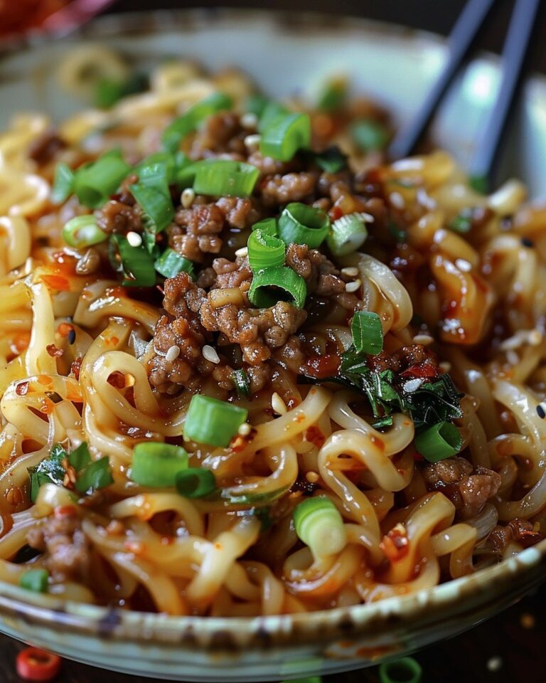 Mongolian Ground Beef Noodles Recipe