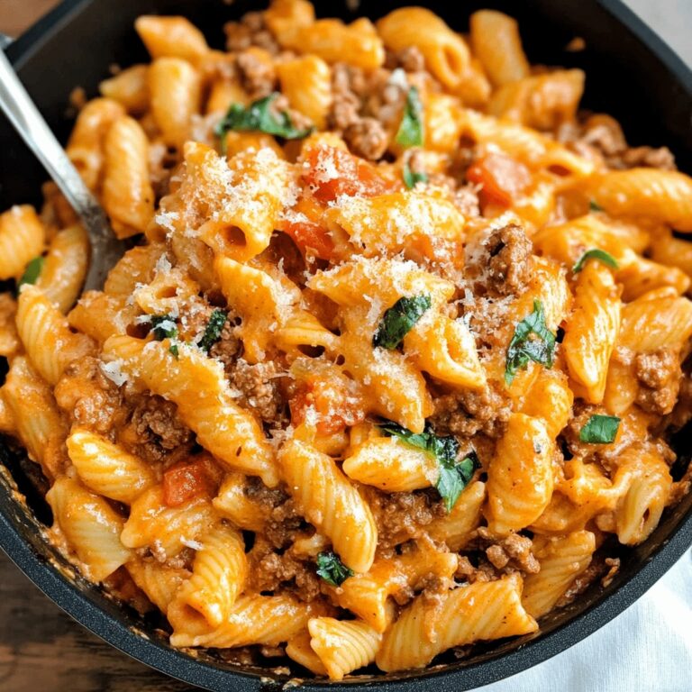 One Pot Creamy Tomato Beef Pasta Recipe