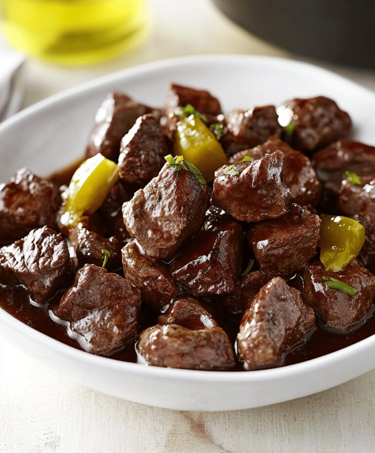 Tender Slow Cooker Mississippi Steak Bites Recipe